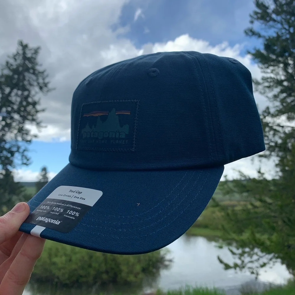 NWT Patagonia Blue Hat - Blue Skyline & “Save Our Planet Earth”